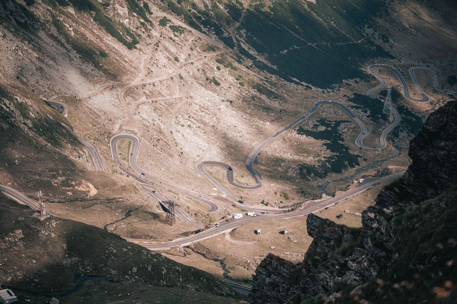 Route de montagne en Roumanie